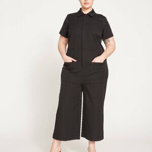NWT UNIVERSAL STANDARD Kate Stretch Jumpsuit Black Plus Size 4XL 38-40W